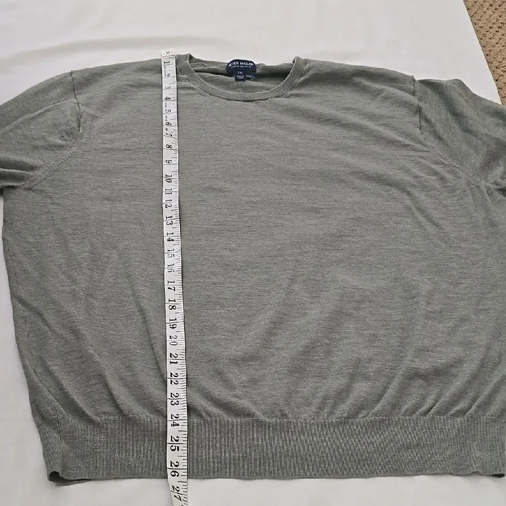 Peter Millar Wool, Green Crewneck Sweater,‎  Relaxed Fit XXL